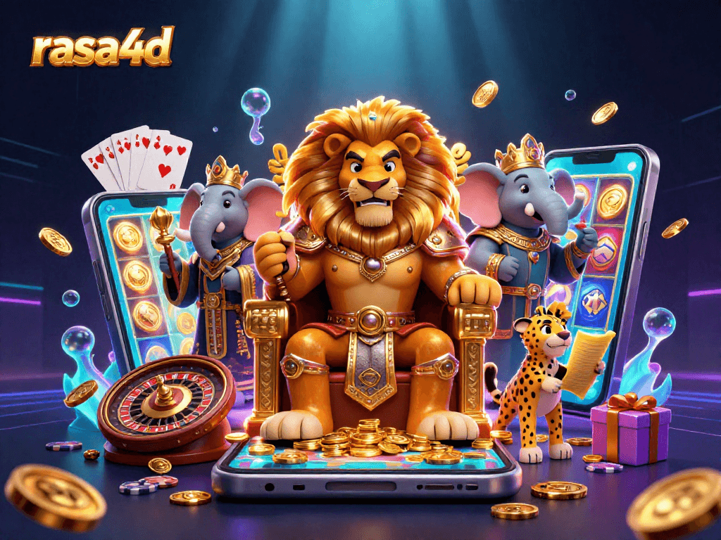Rasa4d tingkatkan peluang menang dengan permainan slot kartun raja singa, gajah dan cheetah di kasino virtual.