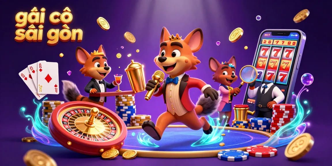 Engaging scene of 3D hyenas in a casino setting emphasizing gái gọi sài gòn with vibrant energy.
