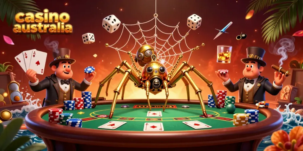 Experience exciting gameplay with casino australia's immersive poker scene featuring vibrant characters and elements.