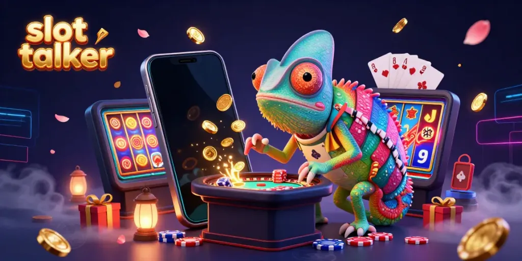 Engage with slot talker and experience thrilling casino action through a vibrant 3D chameleon and dynamic gambling elements.