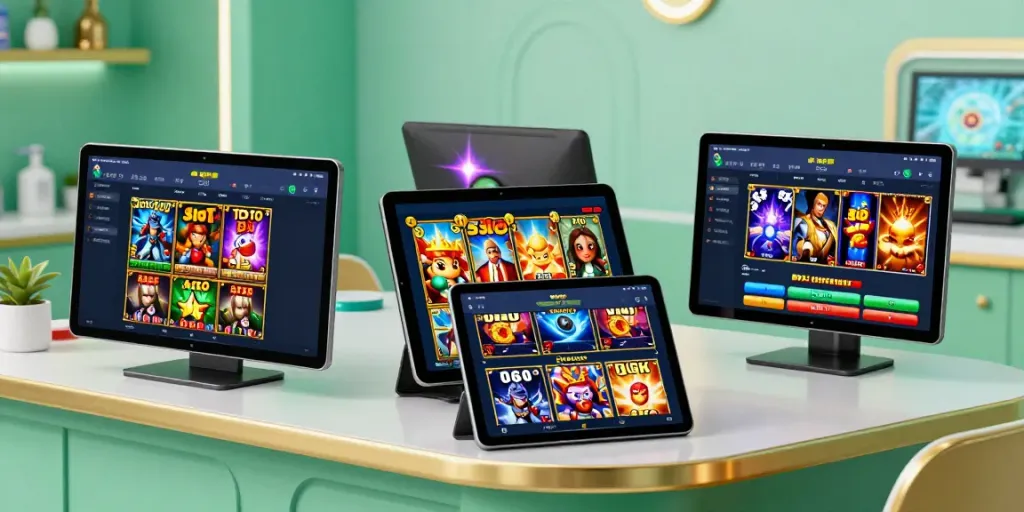 PESGSLOT digital gaming clinic showcasing diverse slot game options.
