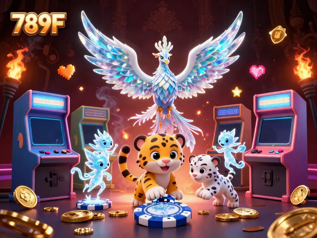 Experience thrilling gameplay with 789F's vibrant 3D casino scene featuring engaging characters and dynamic game elements.