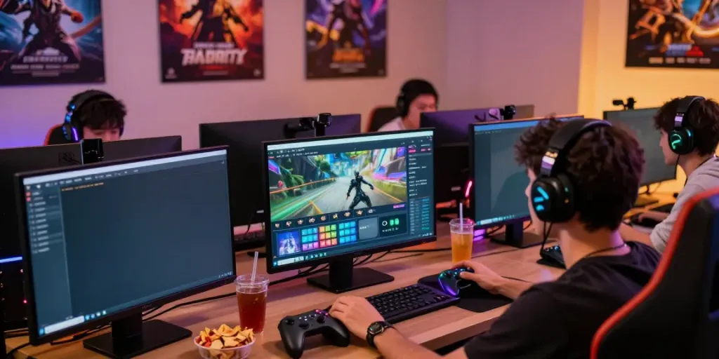 Exciting CIKA4D gaming setup showcasing interactive digital entertainment elements.