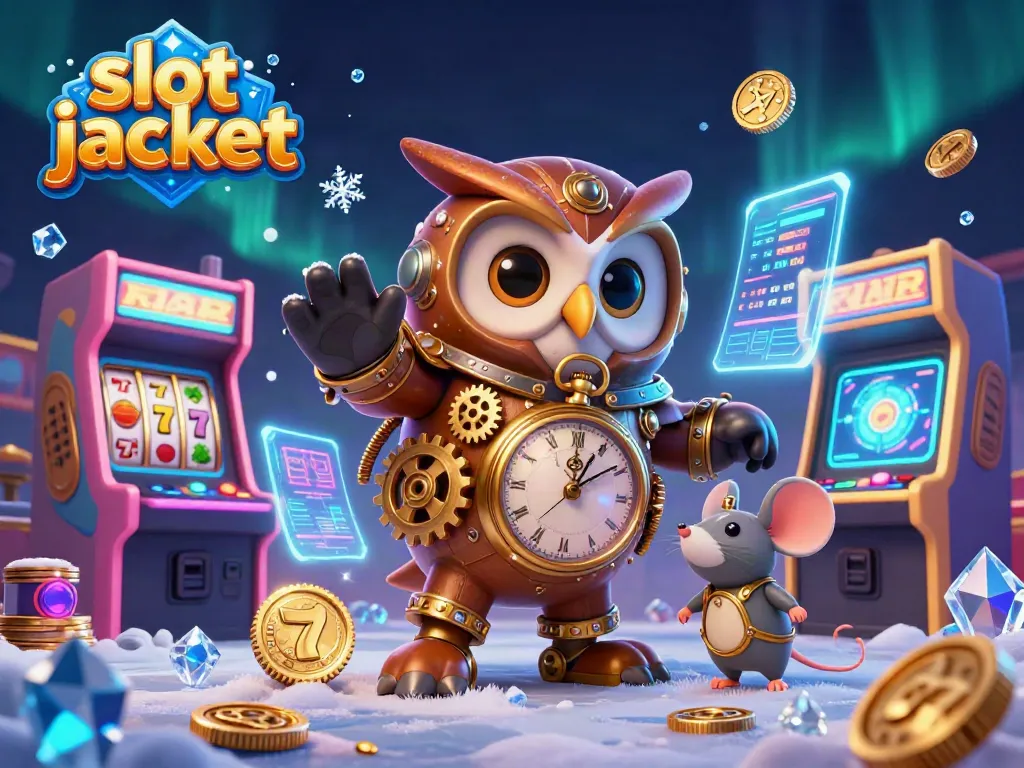 Experience thrilling slot jackpot excitement with vibrant characters and dynamic casino elements.