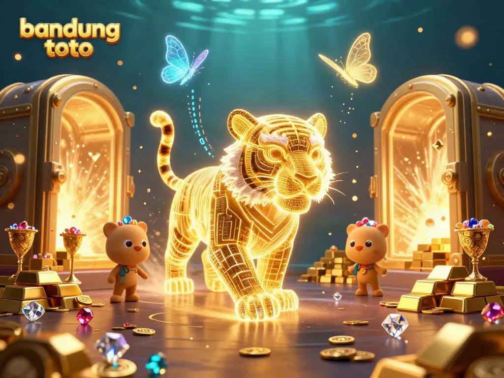Experience thrilling action with bandung toto in a vibrant digital casino scene filled with treasure and excitement.