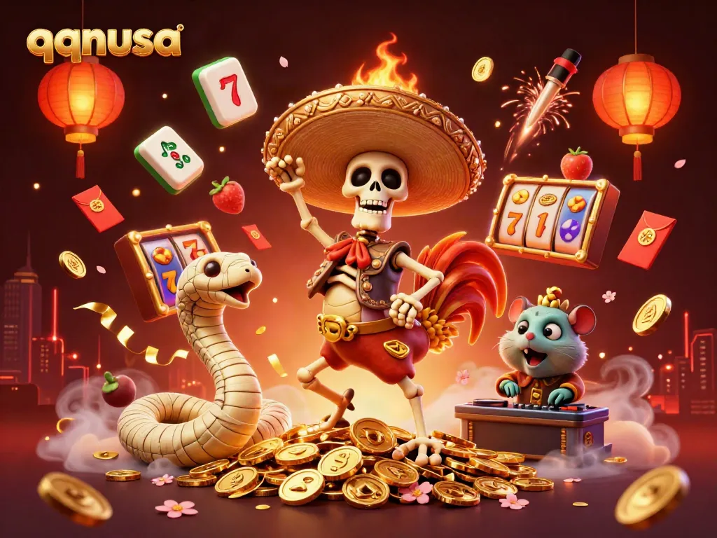 Engage with thrilling games at qqnusa through vibrant slot action and festive casino atmosphere.