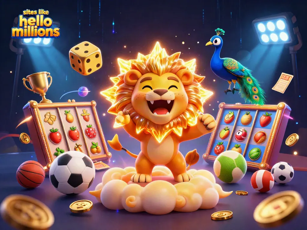 Play slots and win big with exciting sites like hello millions in an electric casino scene.