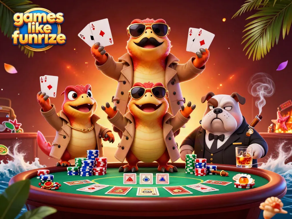 Experience excitement with games like Funrize in this vibrant casino scene.
